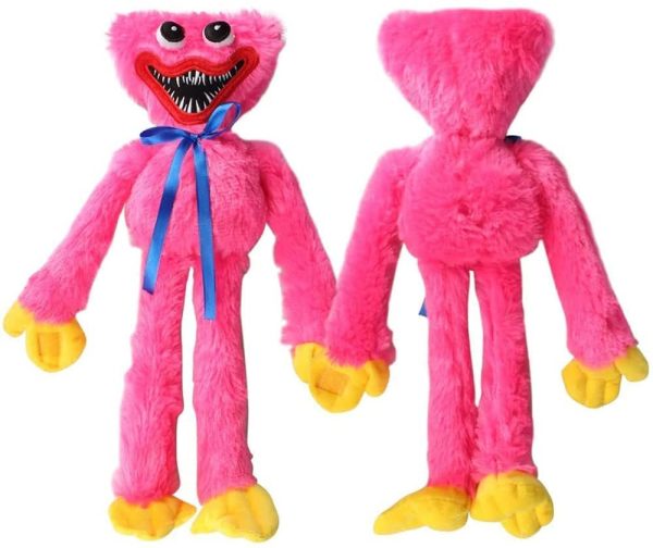 Huggy Wuggy Plush Toy, Blue Scary and Funny Plush Doll, Horror Game Doll Monster Doll Toy Gifts for Fans and Friends Beautifully Plush Doll Gifts 15.7 in (Pink) - Image 4