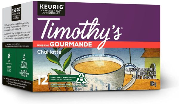 Timothy's Chai Latte K-Cup Coffee Pods, 12 Count For Keurig Coffee Makers - Image 4