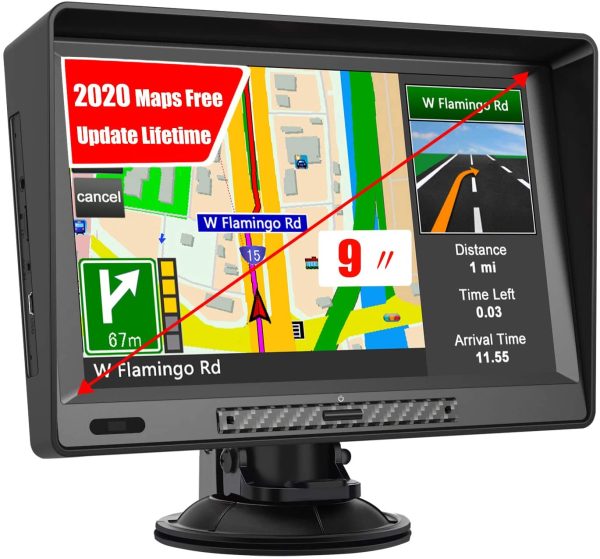 AWESAFE GPS Navigation for Car 9 inch Touch Screen Car GPS with Lifetime Free Map Update - Image 2