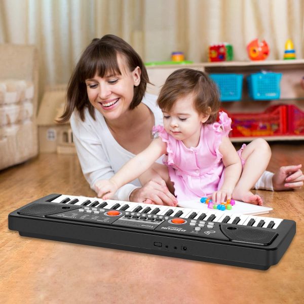 M SANMERSEN Kids Piano Keyboard with Microphone, 49 Keys Electronic Keyboards Pianos for Beginners Kids Piano with MP3 Function for 3-12 Years Girls Boys - Image 9