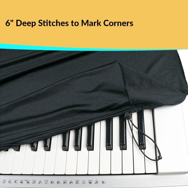 Stretchy Keyboard Dust Cover for 88 Key Keyboards and Digital Pianos