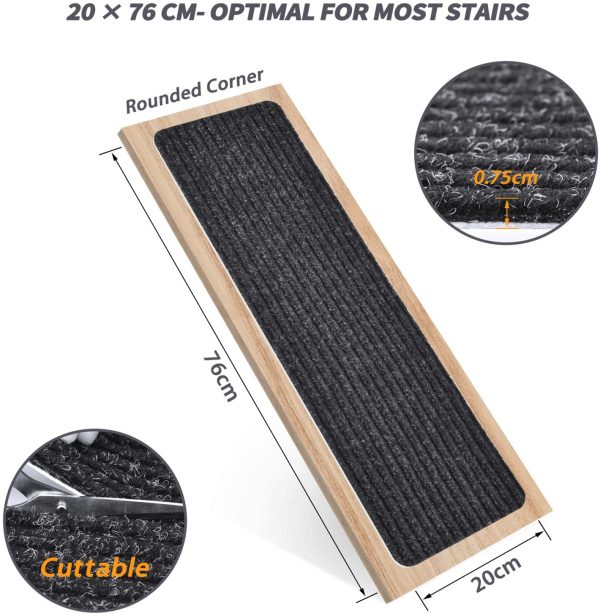 8" X 30" (15 in Pack) Non-Slip Carpet Stair Treads Non-Skid Safety Rug Slip Resistant Indoor Runner for Kids Elders and Pets with Reusable Adhesive, Black - Image 3