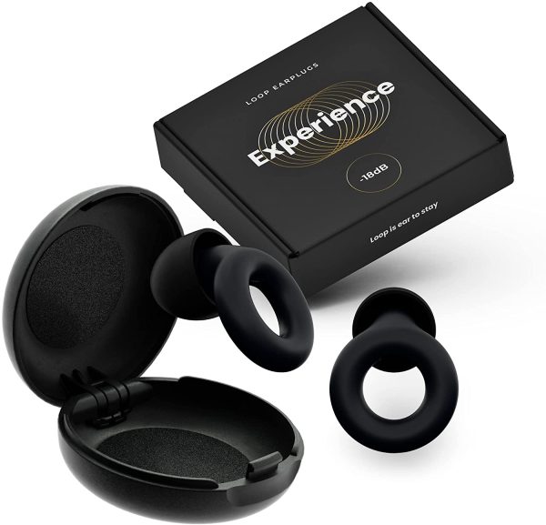 Loop Experience Noise Reduction Ear Plugs ??High Fidelity Hearing Protection for Concerts, Motorcycles, Drummers, Work & Noise Sensitivity ??8 Ear tips in XS, S, M, L ??18dB Noise Cancelling - Black