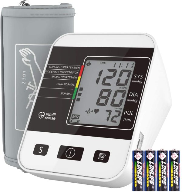 Blood Pressure Monitor for Home Use with Large LCD Display, Annsky Digital Upper Arm Automatic Measure Blood Pressure and Heart Rate Pulse, 2 Sets of User Memories - Image 3