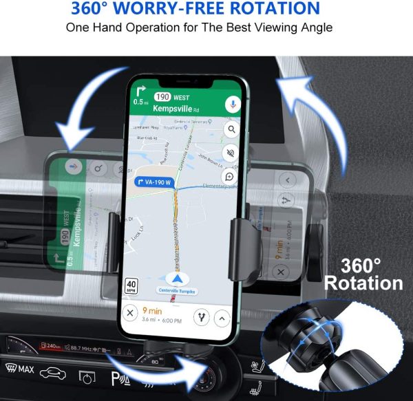 [Holder Expert Generation] Miracase Universal Phone Holder for Car, Vent Car Phone Holder, Cell Phone Holder Mount Compatible with iPhone 13 Series/12/11/XS/XR,Google,Samsung and All Phones,Black - Image 6