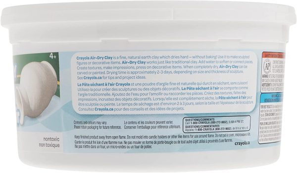 Crayola Air Dry Clay, 1.13 kg bucket, School and Craft Supplies, Teacher and Classroom Supplies, Gift for Boys and Girls, Kids, Ages 3,4, 5, 6 and Up - Image 6