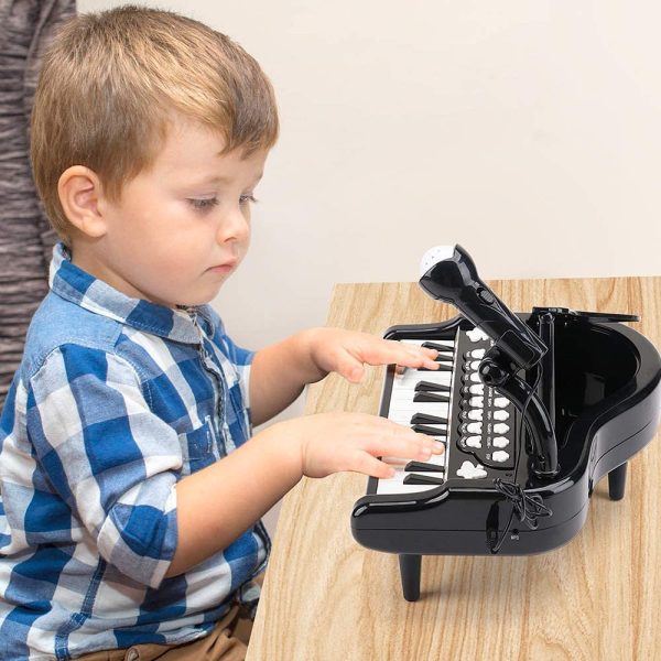 nicknack Mini Toddler Piano Toy Kids Piano Keyboard Toy Piano for Toddler and Baby 1 2 3 4 Years Old Black 24 Key - Image 3