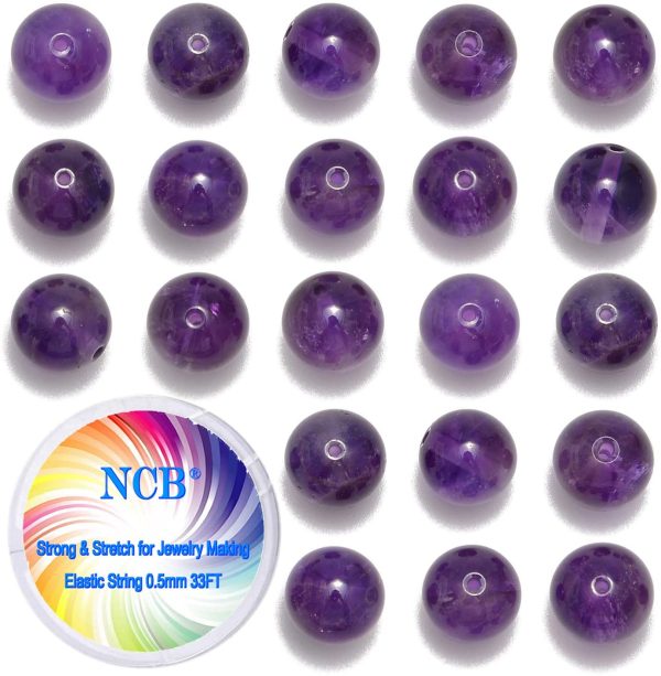 200pcs 4mm Amethyst Loose Beads for Jewelry Making, Natural Semi Precious Beads Round Smooth Gemstones Spacer Beads Charms for Necklaces Bracelets (Amethyst, 4mm 200Beads) - Image 3