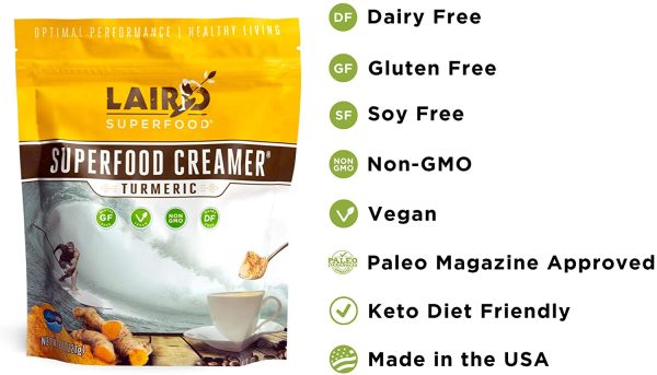 Laird Superfood Turmeric Creamer, 227 Grams