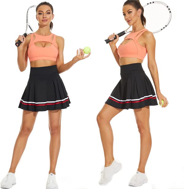 Betaven Pleated Tennis Skirts for Women with Pockets Athletic Running Golf Skirt Shorts - Image 5