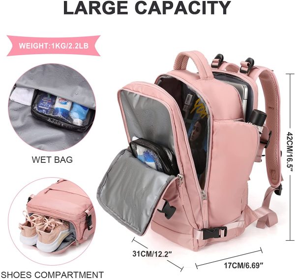 Travel Backpack for Women, Carry On Backpack,Hiking Backpack Waterproof Outdoor Sports Rucksack Casual Daypack School Bag - Image 6