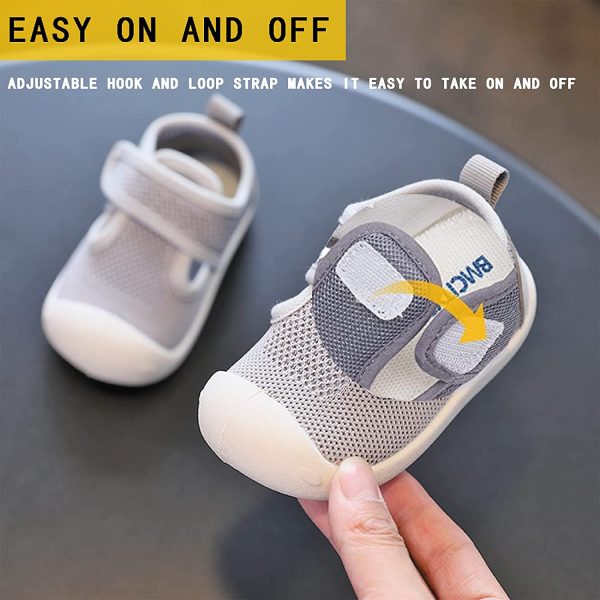 Baby First-Walking Shoes Boys Girls,Girls Trainers Toddler Infant,Boys Baby Shoes,1-4 Years Kid Shoes,Baby Outdoor Shoes,Toddler Sneakers,Non Slip Soft Sole Breathable Lightweight Outdoor Sneaker - Image 3