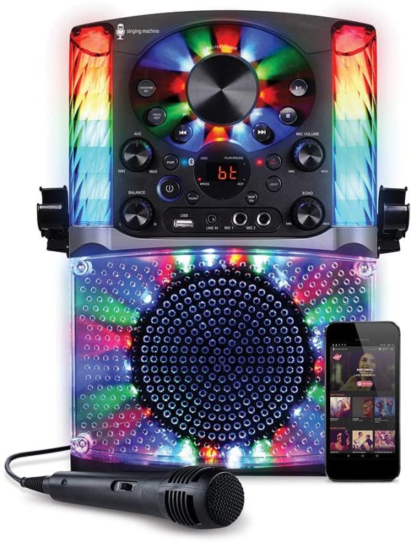 Singing Machine SML625BTBKD Bluetooth CD+G Karaoke System Black - Image 2