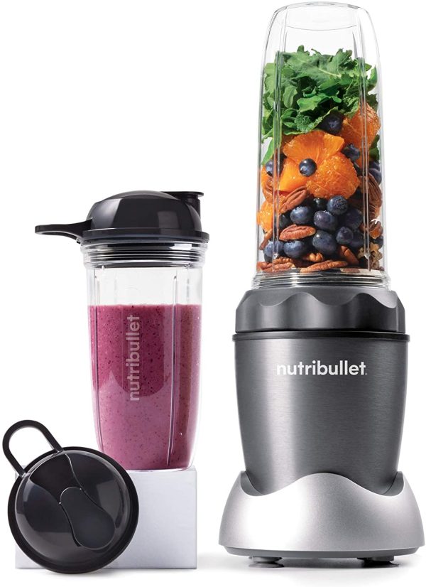 nutribullet NB50100C Pro 1000 Single Serve Blender (1000W) 7-Piece Set, Dark Gray/Light Gray Skirt - Image 5