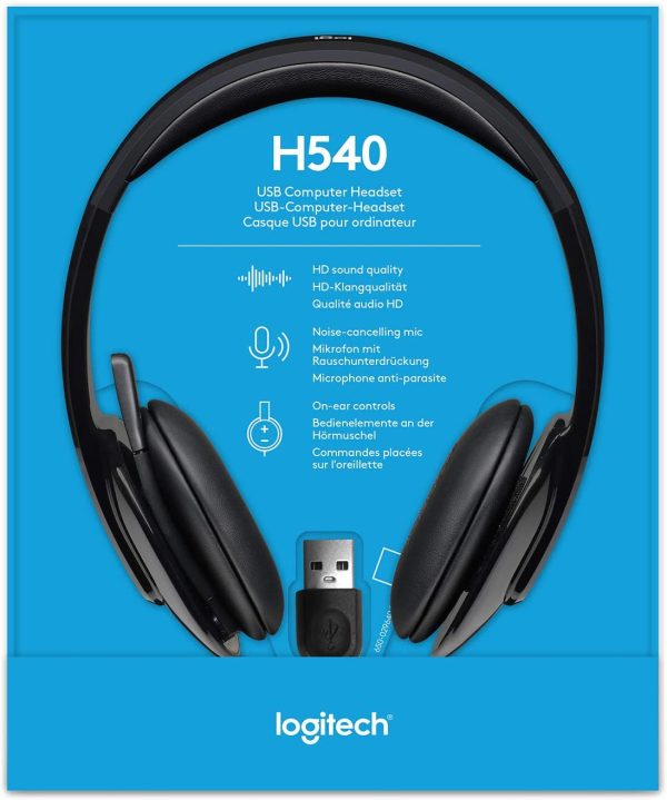 High-performance USB Headset H540 for Windows and Mac, Skype Certified - Black - Image 4