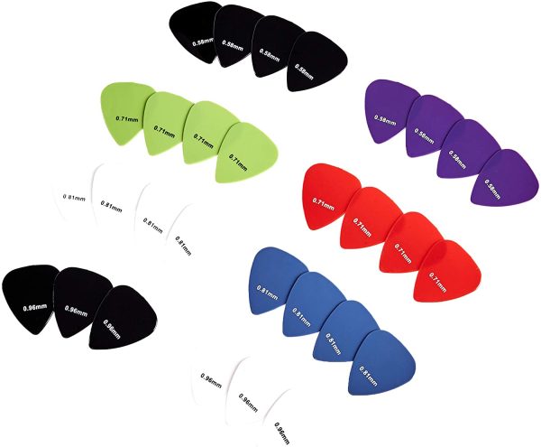 Amazon Basics Guitar Picks, Solid Colors, Nylon, 30-Pack - Image 2