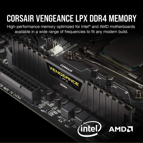 Corsair Vengeance LPX 32GB (2 X 16GB) DDR4 3200 (PC4-25600) C16 1.35V Desktop Memory - Black - Image 3