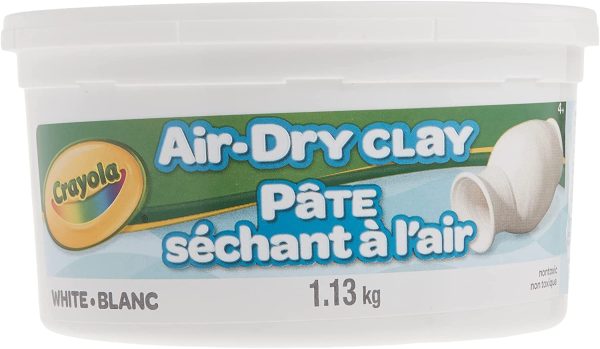 Crayola Air Dry Clay, 1.13 kg bucket, School and Craft Supplies, Teacher and Classroom Supplies, Gift for Boys and Girls, Kids, Ages 3,4, 5, 6 and Up