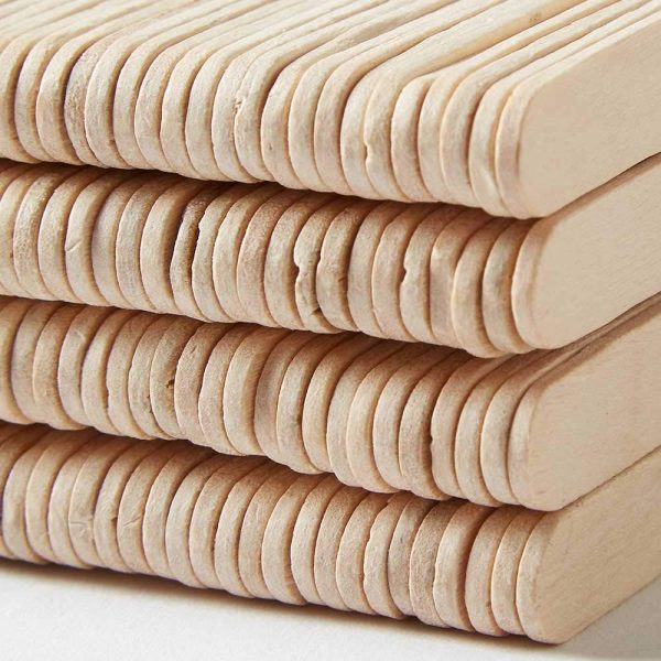 hand2mind Natural Wood Craft Sticks with Rounded Ends, Great for Arts and Craft, Waxing Supplies & Classroom Art Supplies, 3/8 inch x 4-1/2 (Pack of 200) - Image 2