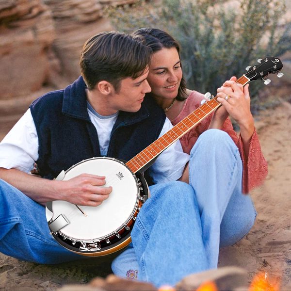 Vangoa Banjo 5 String Full Size Remo Drum Head with Resonator for Beginners Adults, with Manual, Picks, Extra Strings, Tuner, Strap, Bags - Image 2