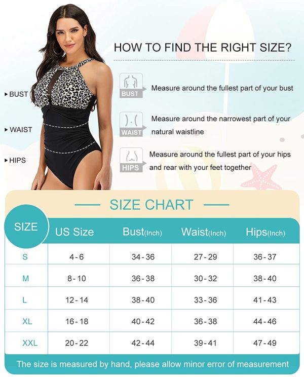 Cromi One Piece Bathing Suit for Women Tummy Control Swimsuits High Neck Swimwear - Image 3