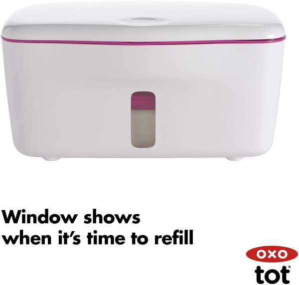 OXO Tot PerfectPull??Wipes Dispenser with Weighted Plate- Pink - Image 3