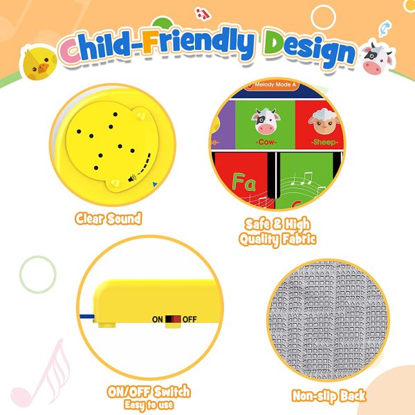 Toddler Girl Toys, TopDollo Baby Musical Toys for 1-6 Year Old Girls Piano Mat Gifts for 2-6 Year Old Girls Baby Piano Mat Boys Toys Age 1-6 Toddler Piano Autism Sensory Toys Kids Dance Mat - Image 7