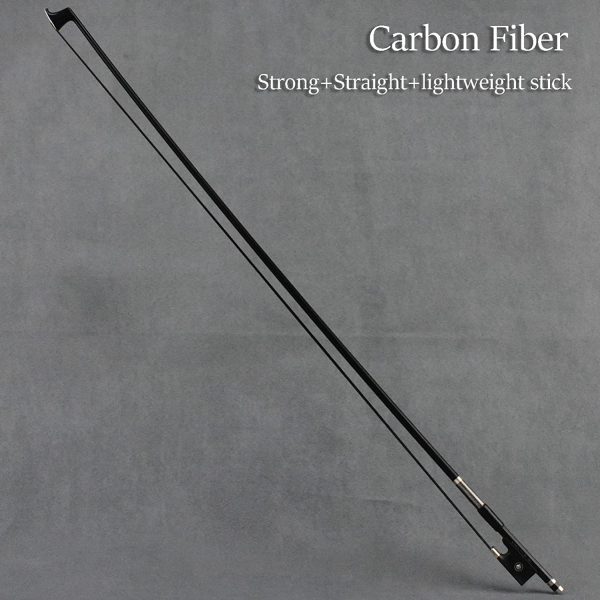 NEW 4/4 Black Carbon Fiber VIOLIN BOW Graphite Carbon STRAIGHT and Good Balance!