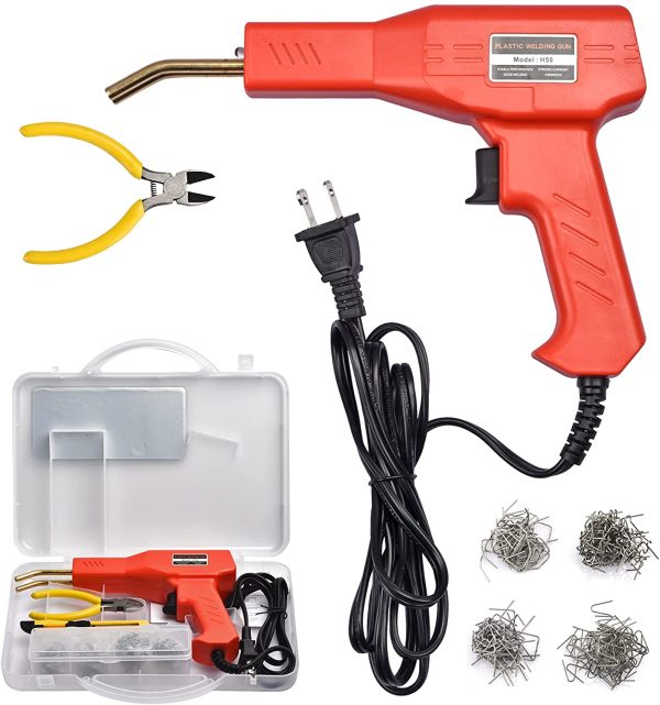 Plastic Welder Kit for Bumper Repair, 50w Hot Stapler Welding Gun, Plastic Welding Repair Kit with Carry Case, 4 Types of Staples, One Plier - Image 5