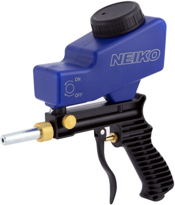 30068A Abrasive Air Sand Blaster Handheld Gun | Replaceable Steel Nozzle | Various Media Compatible Gravity Feed Hopper