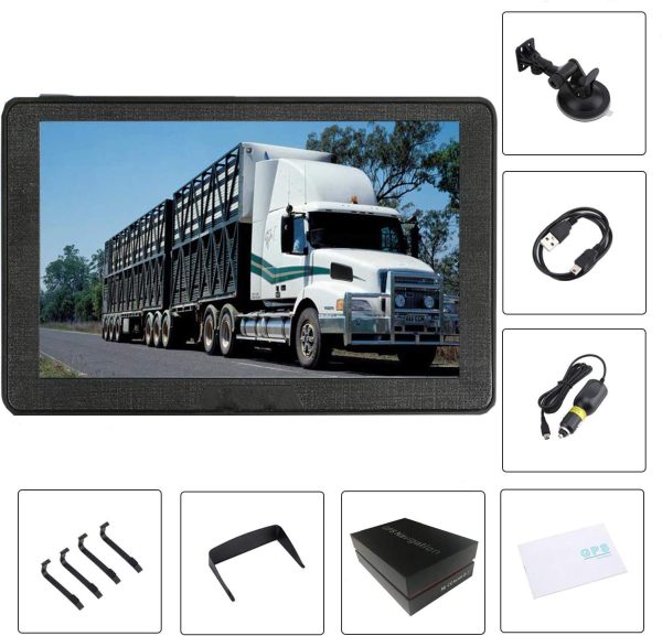 2022 GPS Navigation for Car Truck 7 inch Touch Screen Vehicle GPS Speeding Alert Lorry LGV Navigation System with Speedometer Lifetime Free Map Update of Canada United States Mexico - Image 4