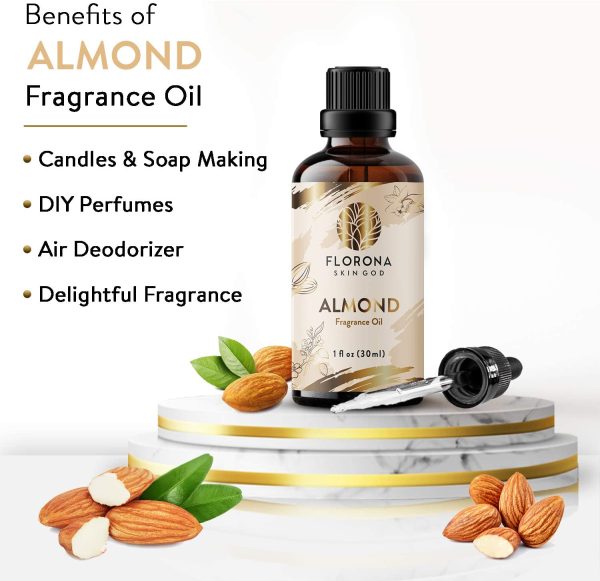 Almond Fragrance Oil - Premium Grade Scented Oil (30ml) by FLORONA for Diffusers, Soap Making, Candles, Lotion, Home Scents, Bath Bombs, Slime -1oz - Image 3