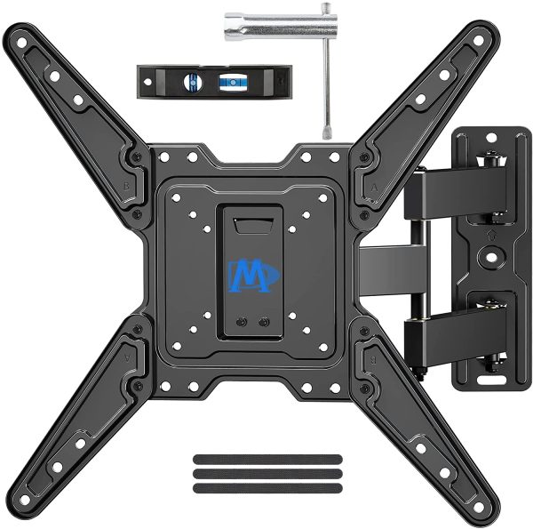 UL Listed TV Mount for Most 26-55 Inch TVs, Full Motion TV Wall Mount with Perfect Center Design on Single Stud Articulating Mount Max VESA 400x400mm up to 77 LBS, MD2413-MX - Image 8