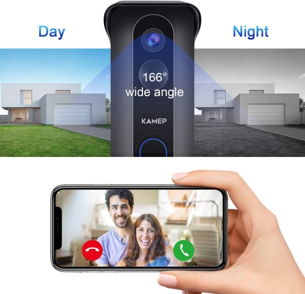 [2022 Upgraded] Wireless Wifi Video Doorbell Camera With Chime HD 1080P Waterproof Home Security Doorbell Camera Battery Powered With 2-Way Audio, Motion Detection ,IR ,Wide Angle,Cloud Storage, - Image 7