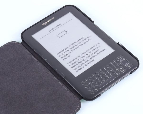 Kindle Keyboard PU Leather Case Smartshell Cover Book Style for Amazon Kindle 3rd Generation ??010 with Keyboard & 6" Display Black - Image 6