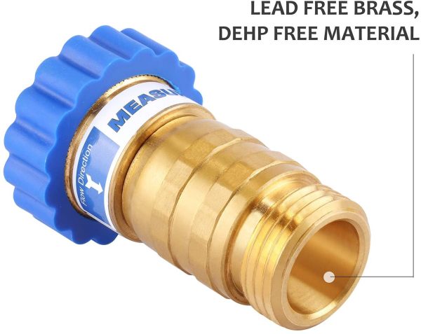 Measureman Lead-Free Brass, Water Pressure Regulator, Pressure Reducer for Camper, Trailer, RV, Garden, Plumbing System, 40-50 psi, 3/4"Hose - Image 7