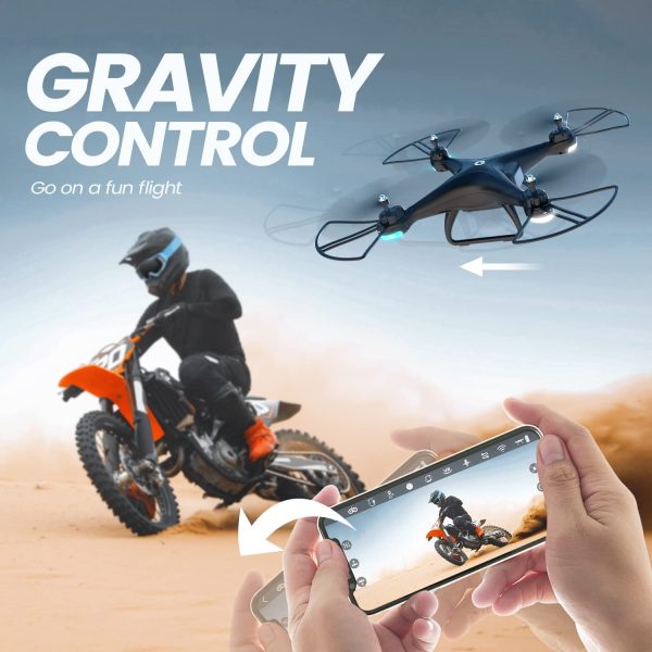 Holy Stone HS110D FPV RC Drone with 1080P HD Camera Live Video 120?? Wide-Angle WiFi Quadcopter with Altitude Hold Headless Mode 3D Flips RTF with 2 Modular Battery, Color Black - Image 6