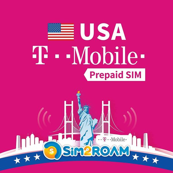 USA T-Mobile SIM Card | Carte SIM US États-UNIS | Unlimited High Speed Data/Calls/Texts | Internet Haut Débit/Appels/SMS/Illimités | T Mobile SIM Card US, United States (15 Days) - Image 2