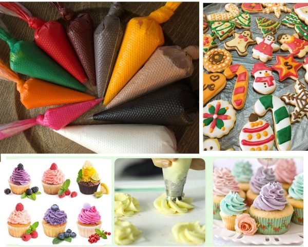 Thickened 100pcs/set Disposable Pastry Bag Icing Piping Bag Cake Cupcake Decorating Bags (12inch Thickened) - Image 4