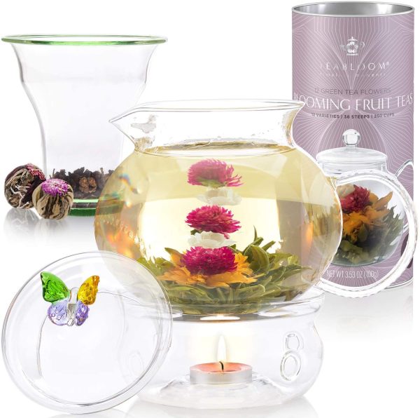 Blooming Tea ?? Fruit Flowering Teas ??12 Unique Flower Varieties of Blooming Tea in 12 Delicious Fruit Flavors ??Each Flowering Tea Ball Steeps Up to 3 Times ??Handpicked Ingredients - Image 2