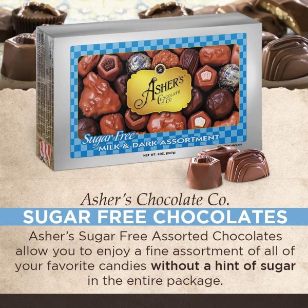 Chocolates, Sugar Free Chocolate Candy, Milk and Dark Chocolate Assortment, Small Batches of Kosher Chocolate, Family Owned Since 1892, Assorted Keto Chocolates (8 oz.) - Image 7