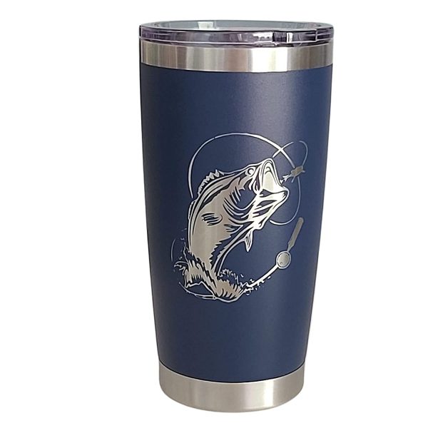 Bass Fishing Travel Mug for Men, Fathers Day Gifts for Men, Coffee Stainless Steel 20oz, Stainless Steel Tumbler with Lid - Image 4