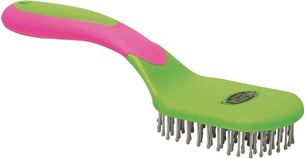 Weaver Leather Mane and Tail Brush , Pink/Lime , Medium