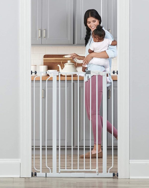 regalo Easy Step Extra Tall Walk Thru Gate, Includes 4-Inch Extension Kit, 4 Pack of Pressure Mount Kit and 4 Pack of Wall Mount Kit - Image 6