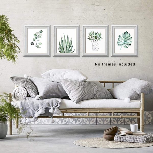 Botanical Prints Posters for Bedroom Aesthetic Room Decor, Set of 4, 8x10 Canvas Poster Unframed, Boho Decor Art Print, Bathroom Wall Art Decor, Sage Green Decor - Image 2