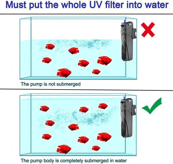 Sun JUP01 Aqua Green Algae Killing UV Sterilizer in Tank Filter Machine (JUP 01KIT with 2X Spare Filters and 1x Replace Bulb) ?? - Image 4