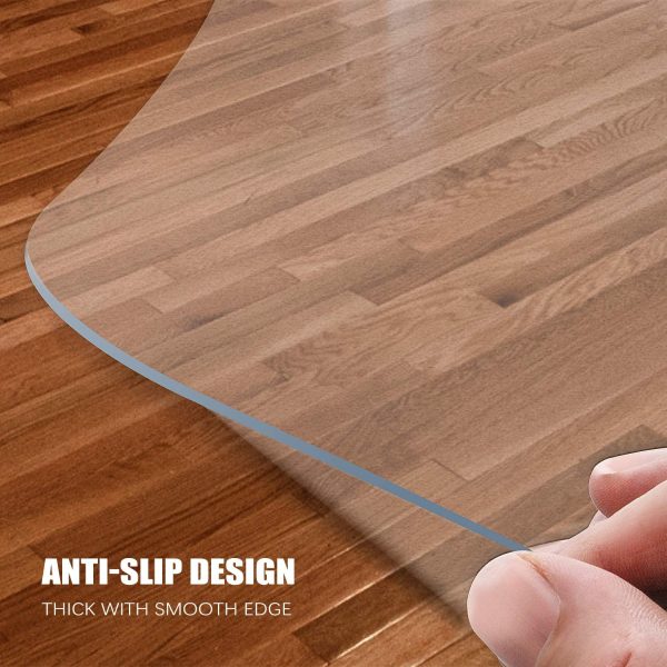 Clear Chair Mat, Hard Floor Use, 48" x 30" Transparent Office Home Floor Protector mat Chairmats (30" X 48" Rectangle) - Image 4