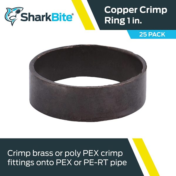 SharkBite 23104CP25 PEX PEX Pipe Crimp Ring, 1 Inch, Plumbing Fittings, 25 Pack - Image 3