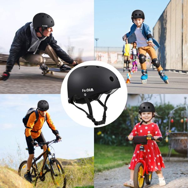 Skateboard Helmet for Kids Youth Adult, Bike Helmet CPSC Certified for Skate Scooter Rollerblade Roller Skate Bicycle Cycling BMX Inline Skating Climbing Longboard with Removable Liner - Image 6