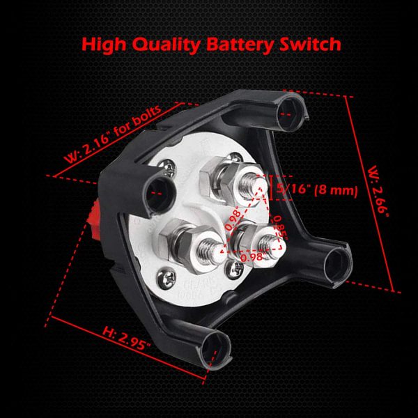 1-2-Both-Off Battery Disconnect Switch, 12-48 V Battery Master Cut Shut Off Isolator Switch (1-2-Both-Off) - Image 2